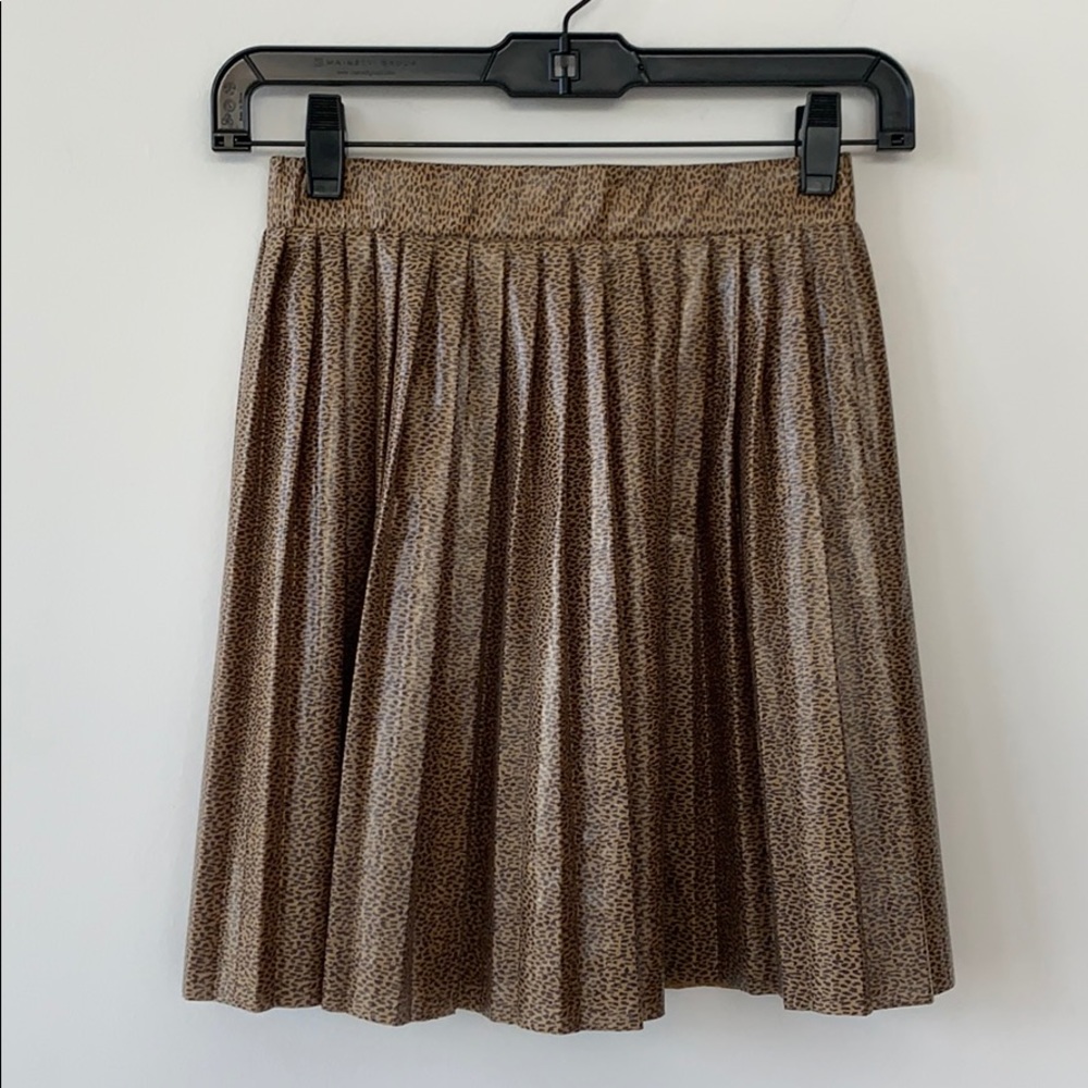 Zara Kids Girls Leopard Pleaded Skirt #C0048